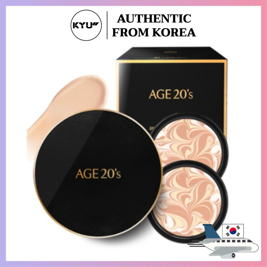 Age 20's Signature Essence Cover Pact รองพื้นสูตรเย็น 14g (รีฟิล 2 ขวด) | Age 20's Signature Essence Cover Pact cold foundation 14g (2 refills core)