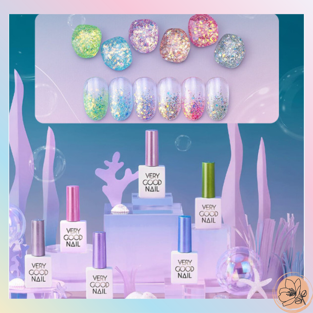 Very Good Nail x Jelly Fish 6 สี Set Glitter Nail