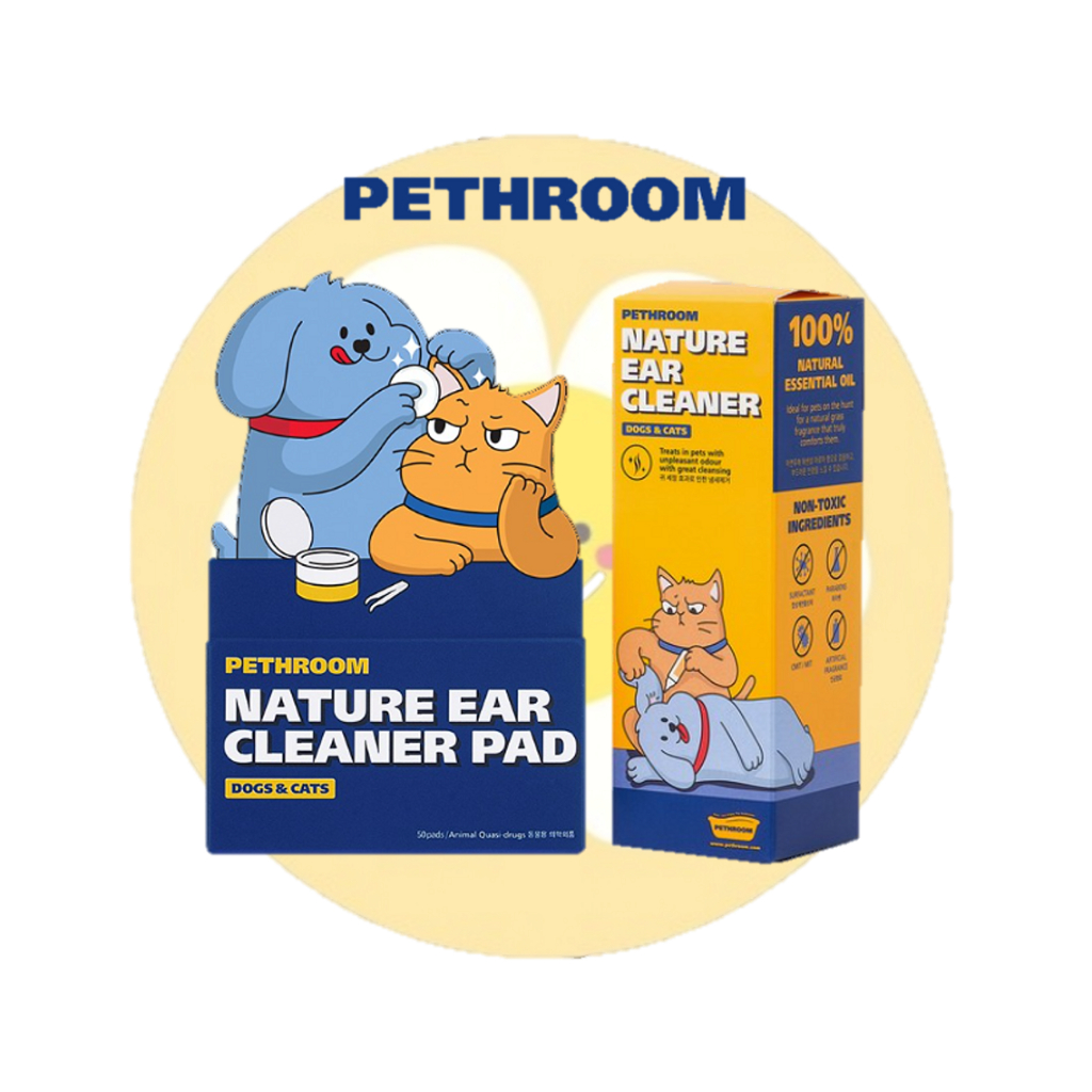 [Pethroom] Nature Ear Cleaner Liquid 120ml, Pad 50pcs