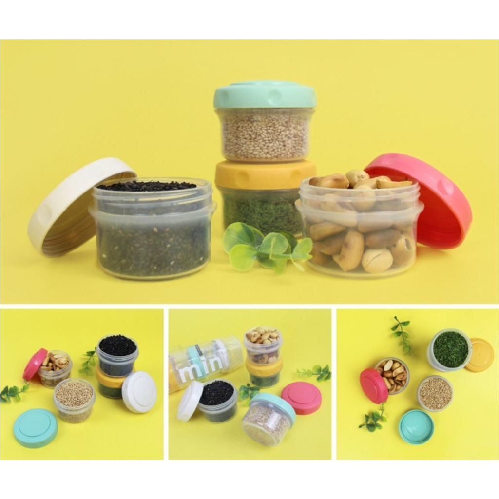 LocknLock ชุดภาชนะบรรจุอาหารขนาดเล็ก 80 มล. 4 ชิ้น | กล่องเก็บของขนาดเล็กสุญญากาศสําหรับขนมขบเคี้ยวยาและเครื่องปรุงรส - รูปที่ 2