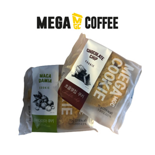 [Mega Coffee] Mega คุกกี้ช็อกโกแลตชิพ 70 กรัม / คุกกี้มาคาเดเมีย 70 กรัม