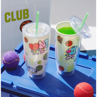 🎀【SALE!!! พร้อมส่ง】 LINE FRIENDS BT21 Straw Ice Tumbler 720ml/ 24oz