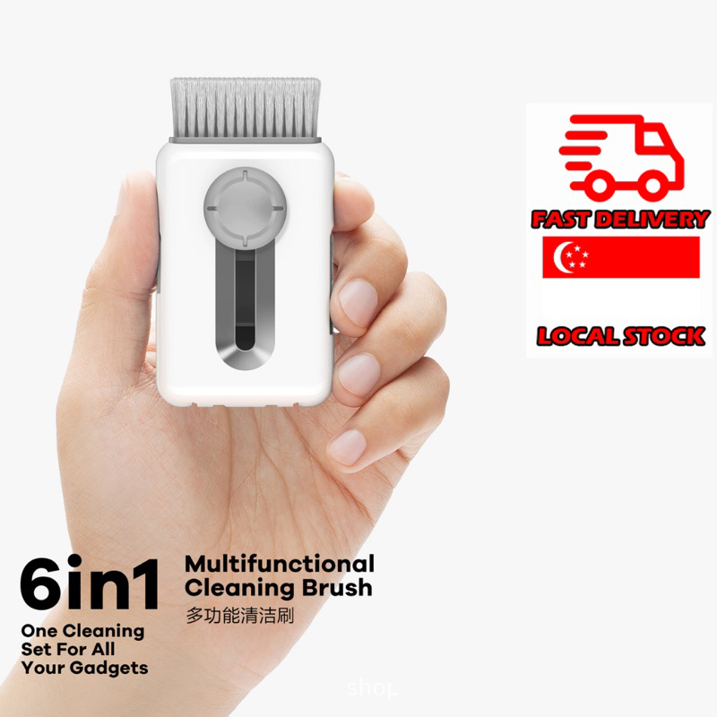 SG 6 in 1 มือถืออเนกประสงค์ Iphone Samsung แปรงทําความสะอาด