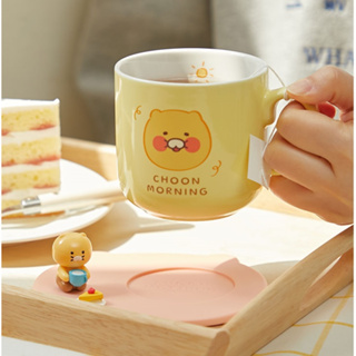 🎀【NEW!!! Pre-order】 KAKAO FRIENDS Choon Morning mug set (coaster*1 + mug*1) 310ml/ 10.48oz