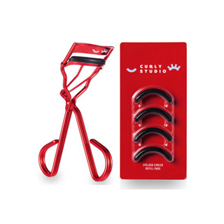 curly studio eyelash curler, refill pad 1set 4pcs