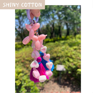 [Shiny Cotton] จี้กระเป๋า พุดเดิลโซ่ สีชมพู