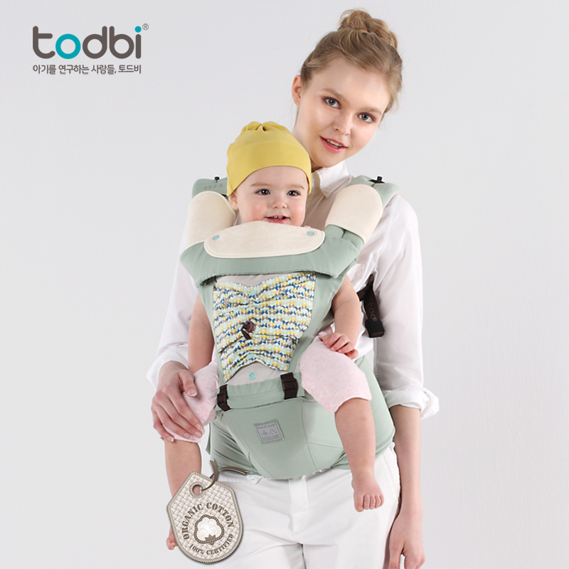 Todbi Air Motion Blossom Oganic Hipseat เป้อุ้มเด็กทารก สะดวกสบาย ระบายอากาศ มัลติฟังก์ชั่น กระเป๋าเป้สะพายหลัง ที่นั่งสะโพก เป้อุ้ม สีมินต์ [ส่งจากเกาหลี]