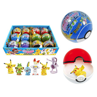 ฟิกเกอร์ Pokemon Monster Ball 2ea 6 Kinds Random Pikachu Mewtwo Scorbunny Sobble Grookey สําหรับตกแต่งบ้าน