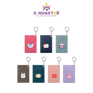 BT21 minini LEATHER PATCH CARD HOLDER VACANCE