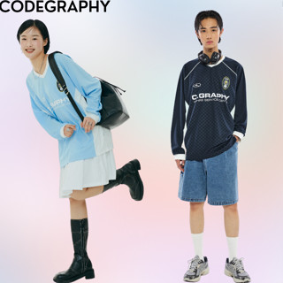 [CODEGRAPHY] Unisex 24H SPORTS เสื้อยืด ตัวยาว / 2 สี / ของแท้ 100% / ขายดี ตอนนี้! / สินค้าเกาหลี / ทุกวัน