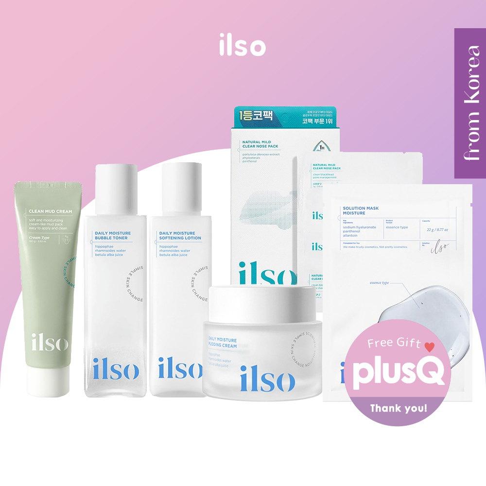 [ilso] แพ็คจมูก / มาสก์มอยส์เจอร์ / ครีมโคลน / โลชั่นนุ่ม / โทนเนอร์บับเบิล / พุดดิ้งครีม