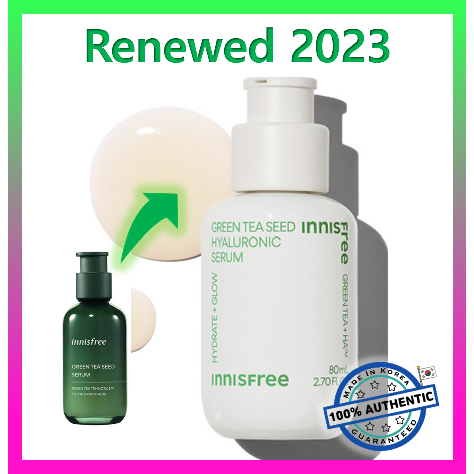 [ใหญ่] อินนิสฟรี กรีน ที ซีด ไฮยาลูรอน เซรั่ม / [Large] innisfree Green Tea Seed Hyaluronic Serum 80mL (2023 AD)
