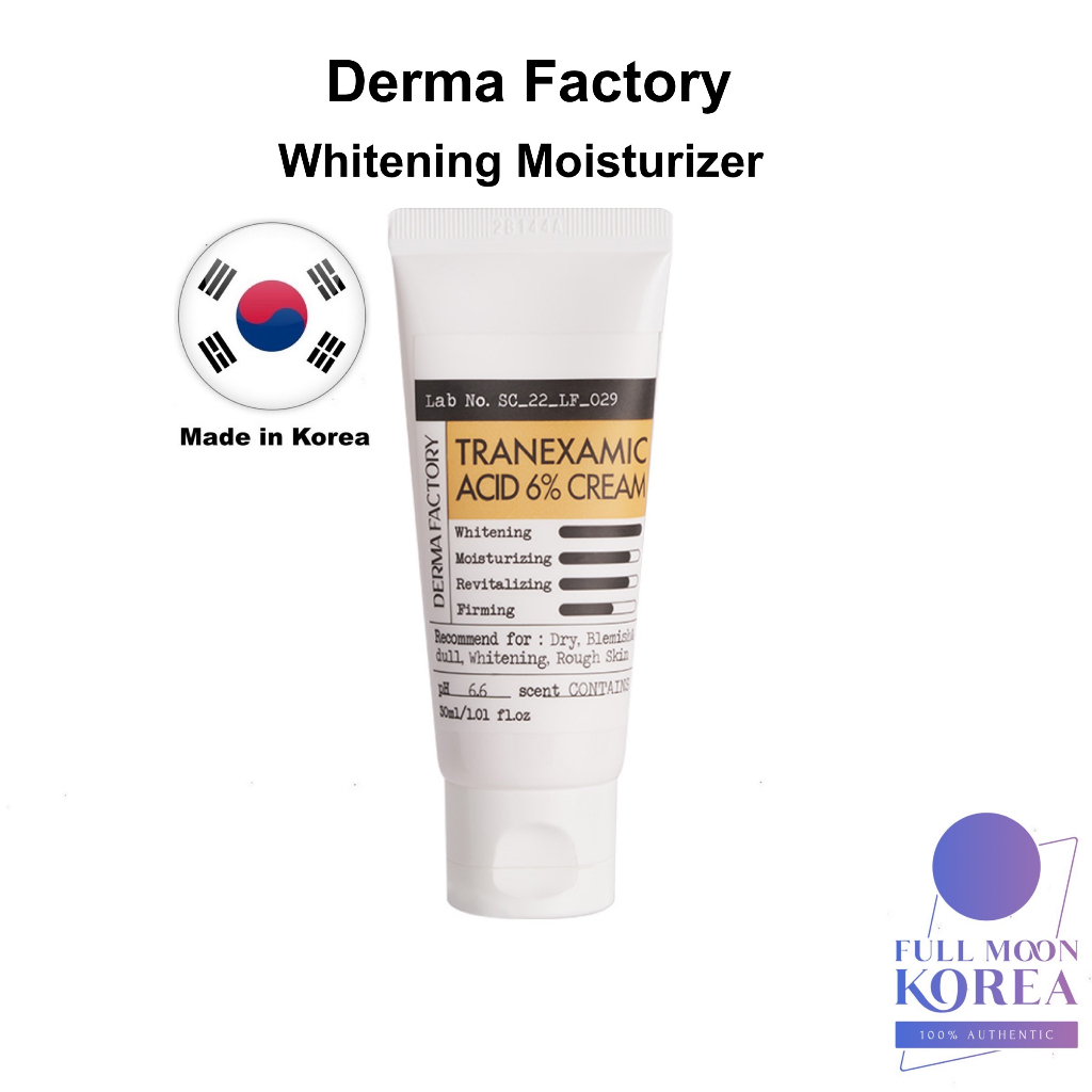 Derma Factory Tranexamic Acid 6% Cream ไวท์เทนนิ่ง ลดรอยด่างดำ 30ml