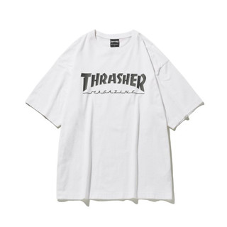 [THRASHER] เสื้อยืดแขนสั้น พิมพ์ลายนิตยสาร สีขาว