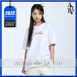 ✿ Acme de la vie ✿ Adlv เสื้อยืดคอกลม แขนสั้น พิมพ์ลายโลโก้ สไตล์เกาหลี สําหรับผู้หญิง และผู้ชาย 2023SS