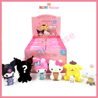 ฟิกเกอร์ตัวละคร Sanrio Kuromi My Melody Kitty Pompompurin Cinnamoroll ของแท้ สุ่มสี