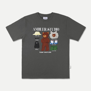 [Ambler] - เสื้อยืด UNISEX Over Fits 2023 S/S Collection (DRESSING A BEAR - AS1022)