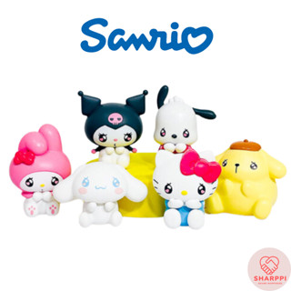 ชุดกล่องสุ่มฟิกเกอร์ Sanrio Hello Kitty Kuromi My Melody Cinnamoroll Pochacco