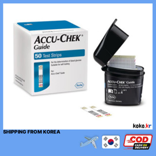 Accuchek Guide แผ่นตรวจน้ำตาลในเลือด กล่องละ 50 แผ่น หมดอายุเดือน 12 ปี2024 สินค้ามีกล่องทุกชิ้น ของแท้ 100%