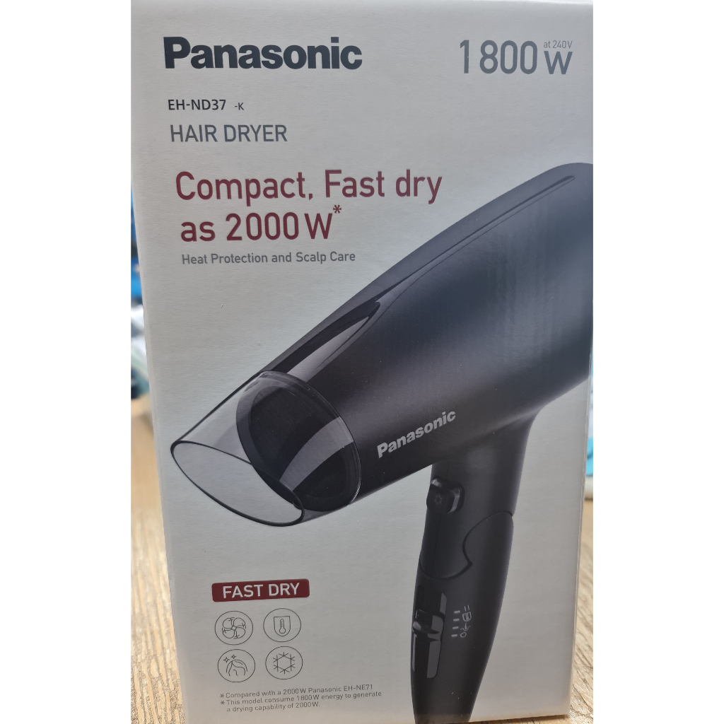 เครื่องเป่าผม Panasonic 1800W พร้อม Heat Protection Care EH-ND37