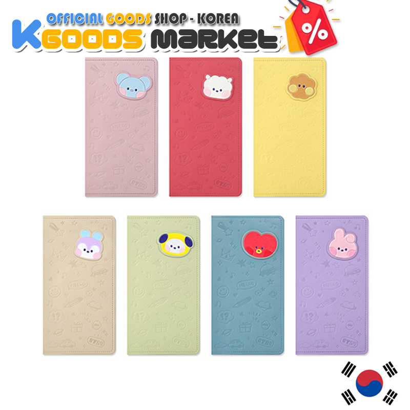 BT21 minini Leather Patch Passport Cover L Size  Official Goods