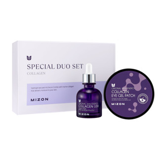 Mizon Collagen Special Duo Set (คอลลาเจน 100 เซรั่ม + แผ่นเจลบํารุงรอบดวงตา)