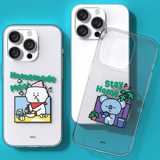 เคสโทรศัพท์มือถือใส ลาย BT21 BTS Home All Day สําหรับ iPhone 14 13 12 7 8 SE2 SE3 ETC