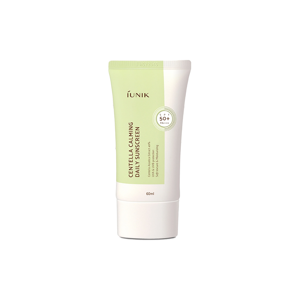 iunik centella calming daily sunscreen ครีมกันแดด 60ml spf 50+ pa++++