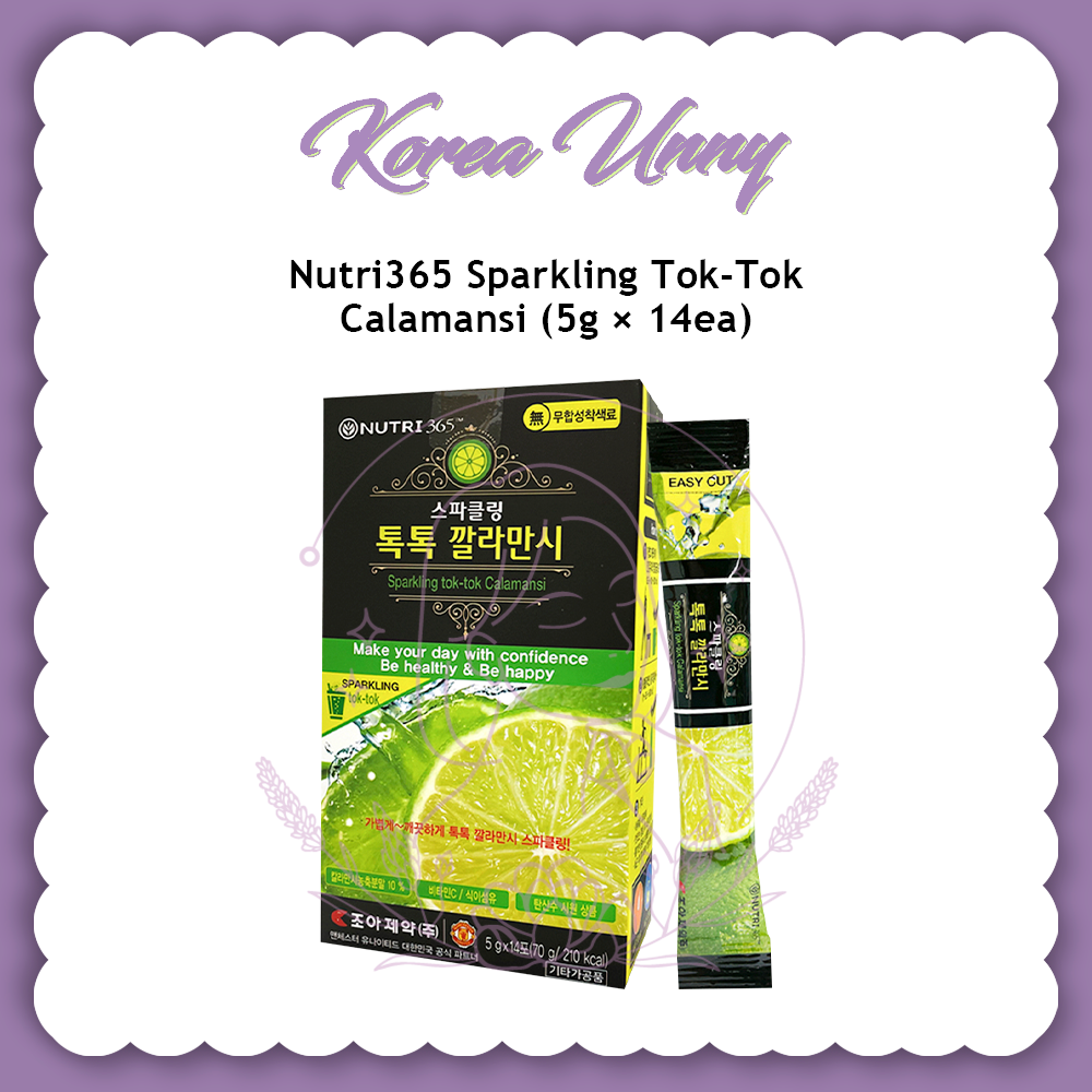 Nutri 365 Sparkling Tok-Tok Calamansi (5 กรัม x 14 ชิ้น) จากเกาหลี [ของแท้ 100%]