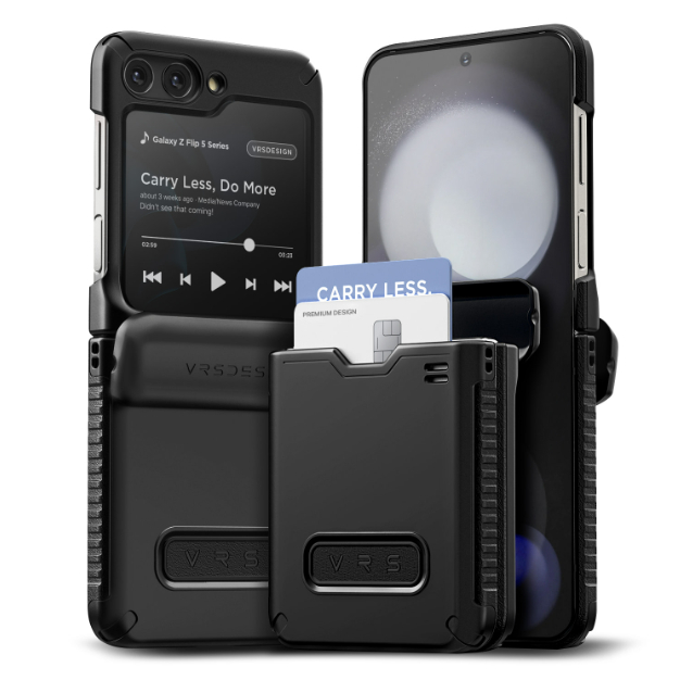 VRS Galaxy Z Flip5 TerraGuard เคสโทรศัพท์มือถือป้องกันบานพับที่เก็บการ์ดกันกระแทก