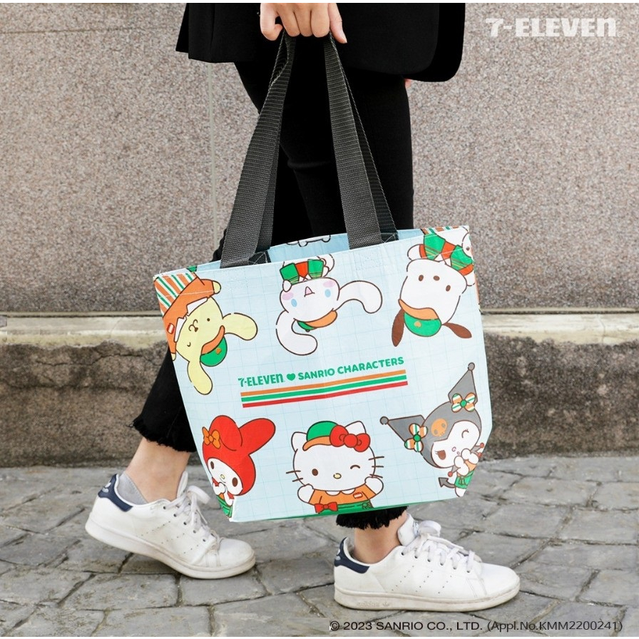 🎀【พร้อมส่ง】 7eleven korea x Sanrio Characters Reusable Bag
