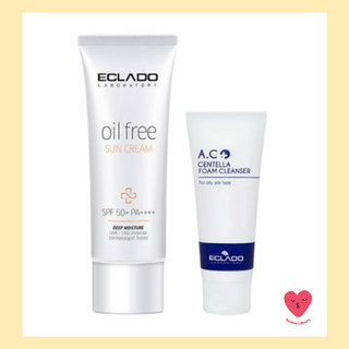 [ECLADO] ครีมกันแดด UV Oil free 50 กรัม (+โฟมล้างหน้า 30 กรัม)