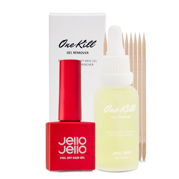 Jello Jello เจลล้างนม 30 มล | Jello Jello One Kill gel nail removal service Korea | One Kill Gel Remover 30ml