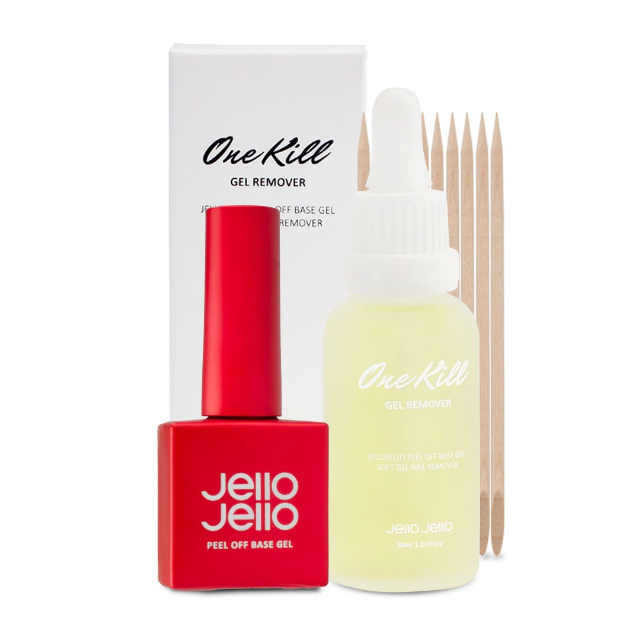 Jello Jello เจลล้างนม 30 มล | Jello Jello One Kill gel nail removal service Korea | One Kill Gel Rem