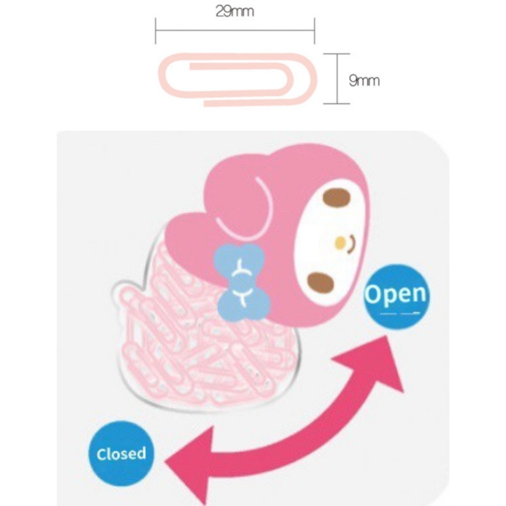 [Sanrio] คลิปที่คั่นหนังสือ ลาย Kuromi Cinammoroll My Melody Pompompurin 50 ชิ้น - รูปที่ 7