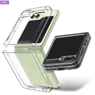 Spigen - เคสแอร์สกิน สําหรับ galaxy z flip 5 (3 แบบ) / กลิตเตอร์ใส สีดํา แบบบาง flip5