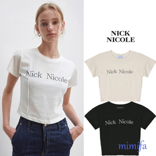 Nick&amp;nicole NICOLE PINTUCK CROP TEE นิคูล