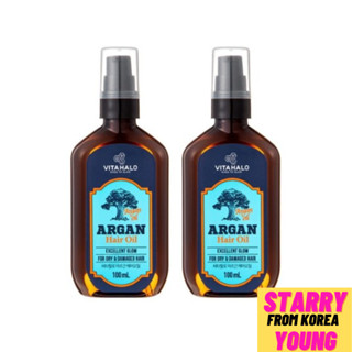 Vitahalo Argan น้ํามันบํารุงเส้นผม 100 มล. x 2ea / Musk &amp; Woody Scented Argan Oil