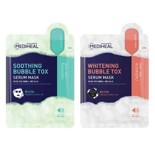 [MEDIHEAL] Bubble Tox Serum Mask : มาส์กหน้า ไวท์เทนนิ่ง บับเบิล ท็อกซ์ , มาสก์เซรั่ม ช่วยผ่อนคลาย