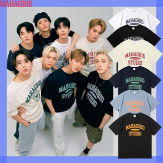 [MAHAGRID] Unisex COLLEGE LOGO TEE / 6 สี / ถาดรอง / ของแท้ 100% / สินค้าเกาหลี