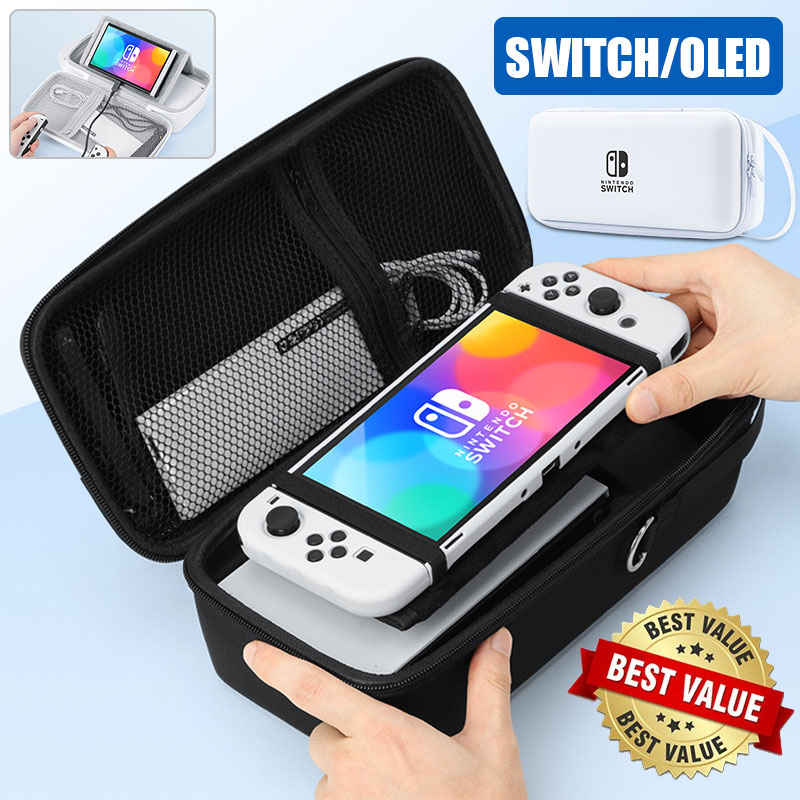 กล่องใส่ Nintendo Switch/Switch OLED Bag กระเป๋าเคส ขนาดใหญ่ จุของได้เยอะ แบบพกพา พร้อมขาตั้ง สําหรับ นินเทนโด