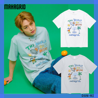 [MAHAGRID] Unisex CRAYON DOODLE TEE / 2 สี / สเปรย์ฉีดน้ํา / ของแท้ 100% / สินค้าเกาหลี / ทุกวัน