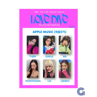 【APPLE Music POB】อัลบั้ม IVE 2nd Singel [LOVE DIVE] ONLY PHOTOCARD