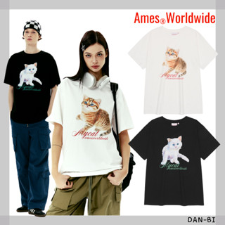 [AMES-WORLDWIDE] My CAT TEE / 2COLOR / 2SIZE / เสื้อแขนสั้น / สินค้าเกาหลี / ของแท้ 100%