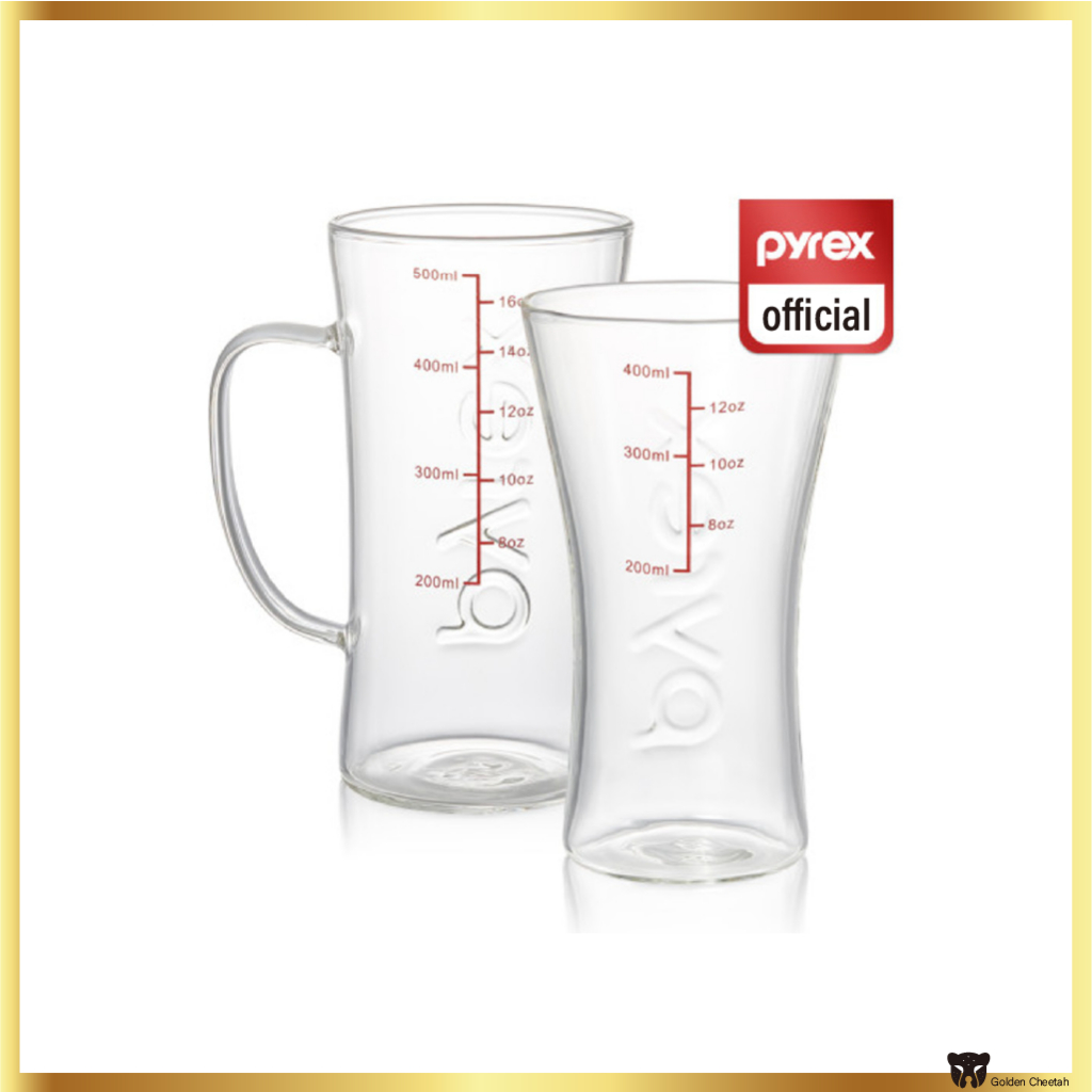 Corelle Brand Pyrex แก้วตวงเบียร์ ขนาด 450 มล. 500 มล.