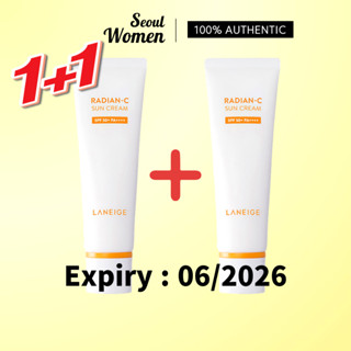 [LANEIGE] (1+1) ครีมกันแดด Radian-C SPF 50 PA++++ 50 มล. |✈️ จัดส่งจากเกาหลี