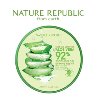 [NATURE REPUBLIC] 92% Aloe Vera Soothing Gel 300ml   เจลว่านหางจระเข้ สินค้าเกาหลีแท้ๆส่งตรงจากเกาหลี