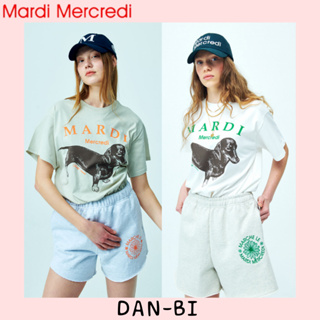 [MARDI Mercredi] DDANJI เสื้อยืด แขนสั้น คอกลม พิมพ์ลาย IVORY FREE SIZE DACHSHUND WOMAN DAILY CLOTHES MODEL KIM GO-EUN คุณภาพดี 100% สําหรับผู้หญิง