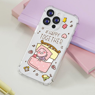 เคสโทรศัพท์มือถือ แบบใส ลาย Kakao Friends Happy Together Sleep สําหรับ iPhone 14 13 12 11 ETC