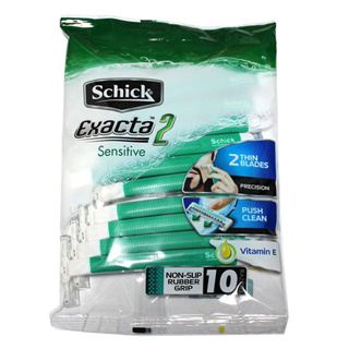 Schick Exacta2 มีดโกน แบบใช้แล้วทิ้ง ละเอียดอ่อน (10 ชิ้น)